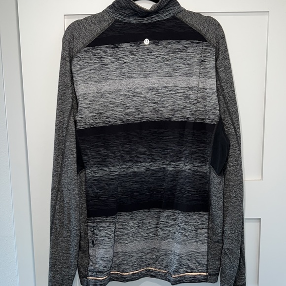 Lululemon Midweight Half-zip sweater, XL, black & gray combo. - Picture 3 of 4